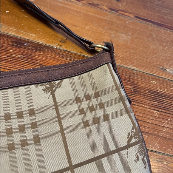 Burberry Vintage Nova Check Leather Shoulder Hobo Bag - Picture 3 of 15